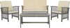 Safavieh Rocklin 4 Pc Outdoor Set Grey Wash/Beige Furniture main image