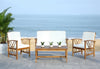Safavieh Fontana 4 Pc Outdoor Set Teak Look/Beige Furniture 