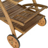 Safavieh Lodi Tea Cart Teak Look Furniture 