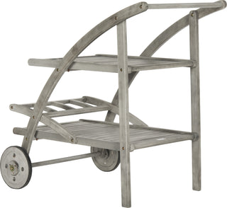 Safavieh Lodi Tea Cart Grey Wash/Beige Furniture 