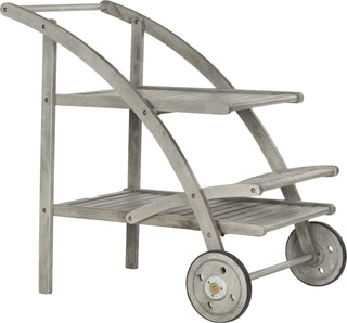 Safavieh Lodi Tea Cart Grey Wash/Beige Furniture 