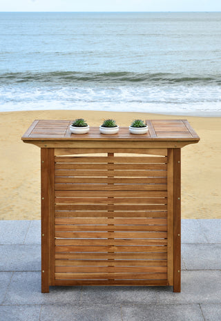 Safavieh Monterey Bar Table Teak Look Furniture 