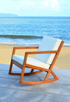 Safavieh Vernon Rocking Chair Teak Brown/Beige Furniture 