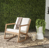 Safavieh Vernon Rocking Chair Teak Brown/Beige Furniture  Feature