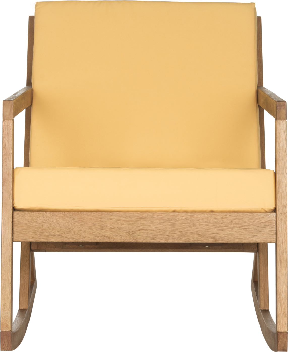 Safavieh Vernon Rocking Chair Teak Brown/Yellow Furniture main image