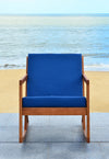 Safavieh Vernon Rocking Chair Teak Brown/Navy Furniture 