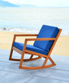 Safavieh Vernon Rocking Chair Teak Brown/Navy Furniture 