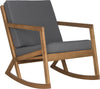 Safavieh Vernon Rocking Chair Teak Brown/Grey Furniture 