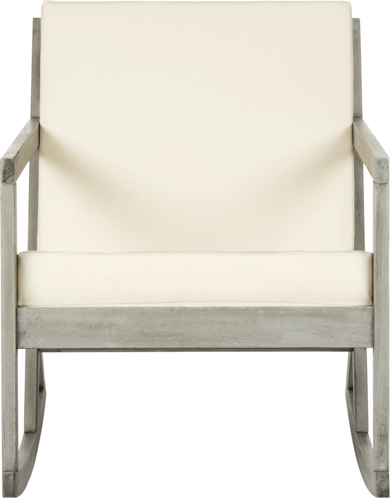 Safavieh Vernon Rocking Chair Grey/Beige Furniture main image