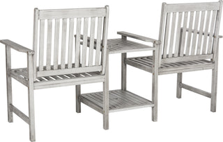 Safavieh Brea Twin Seat Bench Grey Furniture 