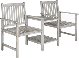 Safavieh Brea Twin Seat Bench Grey Furniture 