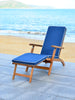 Safavieh Palmdale Lounge Chair Teak Brown/Navy Furniture 