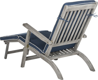 Safavieh Palmdale Lounge Chair Grey / Navy Furniture 