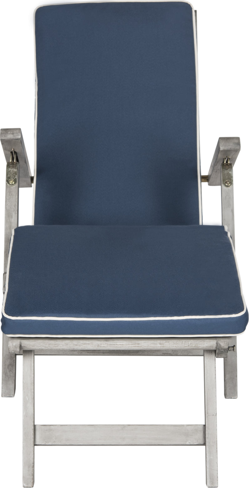 Safavieh Palmdale Lounge Chair Grey / Navy Furniture main image