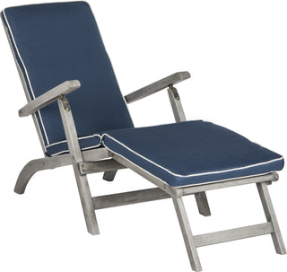 Safavieh Palmdale Lounge Chair Grey / Navy Furniture 