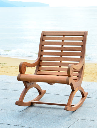 Safavieh Sonora Rocking Chair Teak Brown Furniture 