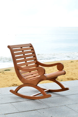 Safavieh Sonora Rocking Chair Teak Brown Furniture 