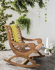 Safavieh Sonora Rocking Chair Teak Brown Furniture  Feature