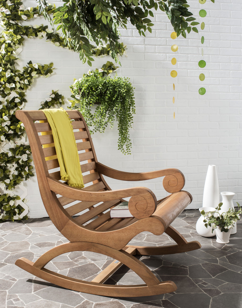 Safavieh Sonora Rocking Chair Teak Brown – Incredible Rugs and Decor