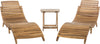 Safavieh Pacifica 3 Piece Lounge Set Teak Brown/Grey/White Furniture 