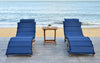 Safavieh Pacifica 3 Piece Lounge Set Teak Brown/Navy Furniture main image