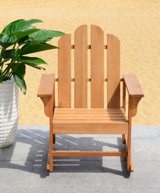 Safavieh Moreno Rocking Chair Teak Brown Furniture Main