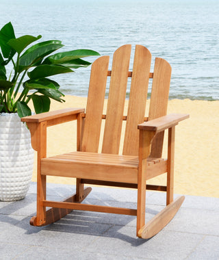 Safavieh Moreno Rocking Chair Teak Brown  Feature