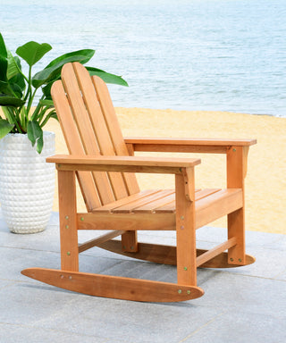 Safavieh Moreno Rocking Chair Teak Brown Furniture 