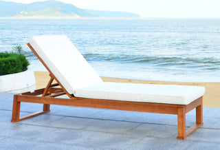 Safavieh Solano Sunlounger Teak Brown/Beige Furniture 