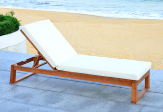 Safavieh Solano Sunlounger Teak Brown/Beige Furniture 