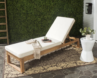 Safavieh Solano Sunlounger Teak Brown/Beige Furniture  Feature