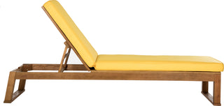 Safavieh Solano Sunlounger Teak Brown/Yellow Furniture main image