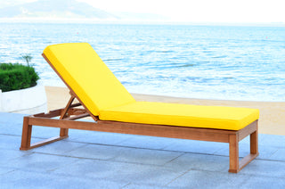 Safavieh Solano Sunlounger Teak Brown/Yellow Furniture 