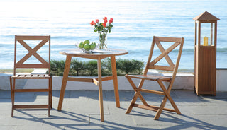 Safavieh Bruna 3 Piece Bistro Set Teak Furniture 