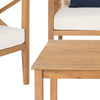 Safavieh Nunzio 4 Pc Outdoor Set With Accent Pillows Teak/White/Navy Furniture 