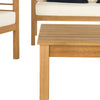 Safavieh Alda 4 Pc Outdoor Set With Accent Pillows Teak/White/Navy Furniture 