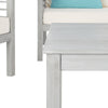 Safavieh Alda 4 Pc Outdoor Set With Accent Pillows Grey Wash/White/Light Blue Furniture 