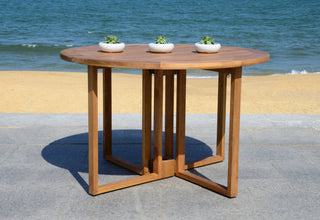 Safavieh Wales Round Dia Dining Table Teak 