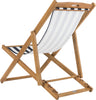 Safavieh Loren Foldable Sling Chair Teak/Navy/White Furniture 