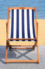 Safavieh Loren Foldable Sling Chair Teak/Navy/White Furniture 