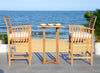 Safavieh Pate 3 Pc Bar 398-Inch H Table Bistro Set Teak/White Furniture 