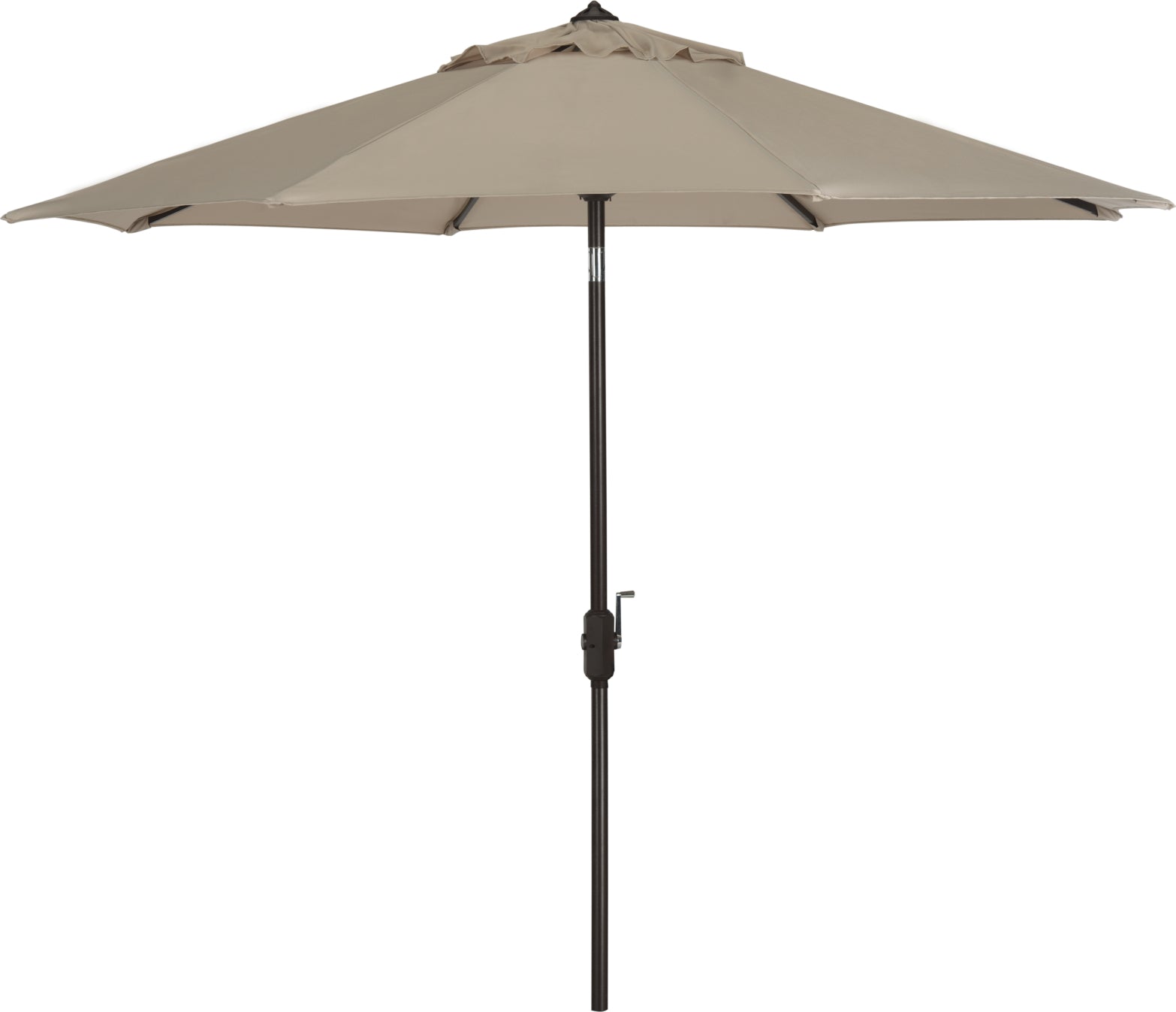 Safavieh Ortega 9 Ft Auto Tilt Crank Umbrella UV Resistant Beige Furniture main image