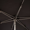 Safavieh Hurst 9 Ft Easy Glide Market Umbrella UV Resistant Black Furniture 