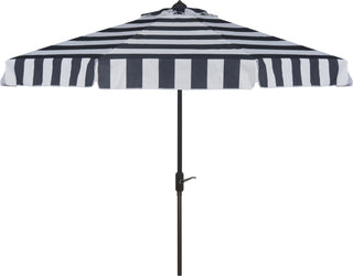 Safavieh Elsa Fashion Line 9ft Auto Tilt Umbrella UV Resistant Navy/White Furniture main image