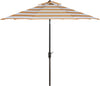 Safavieh Iris Fashion Line 9ft Auto Tilt Umbrella UV Resistant Orange/White Furniture main image
