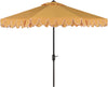 Safavieh Elegant Valance 9ft Auto Tilt Umbrella UV Resistant Yellow/White Furniture main image