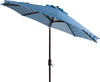 Safavieh Athens Inside Out Striped 9ft Crank Outdoor Auto Tilt Umbrella Blue/White Furniture 