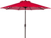 Safavieh Athens Inside Out Striped 9ft Crank Outdoor Auto Tilt Umbrella Red/White Furniture main image