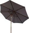 Safavieh Cannes 9ft Wooden Outdoor Umbrella Grey Furniture 