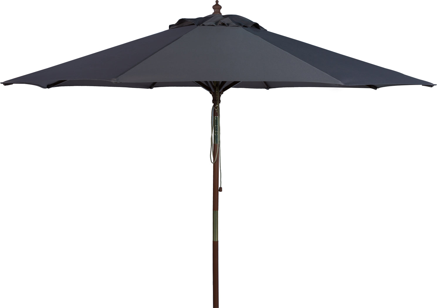 Safavieh Cannes 9ft Wooden Outdoor Umbrella Grey Furniture main image